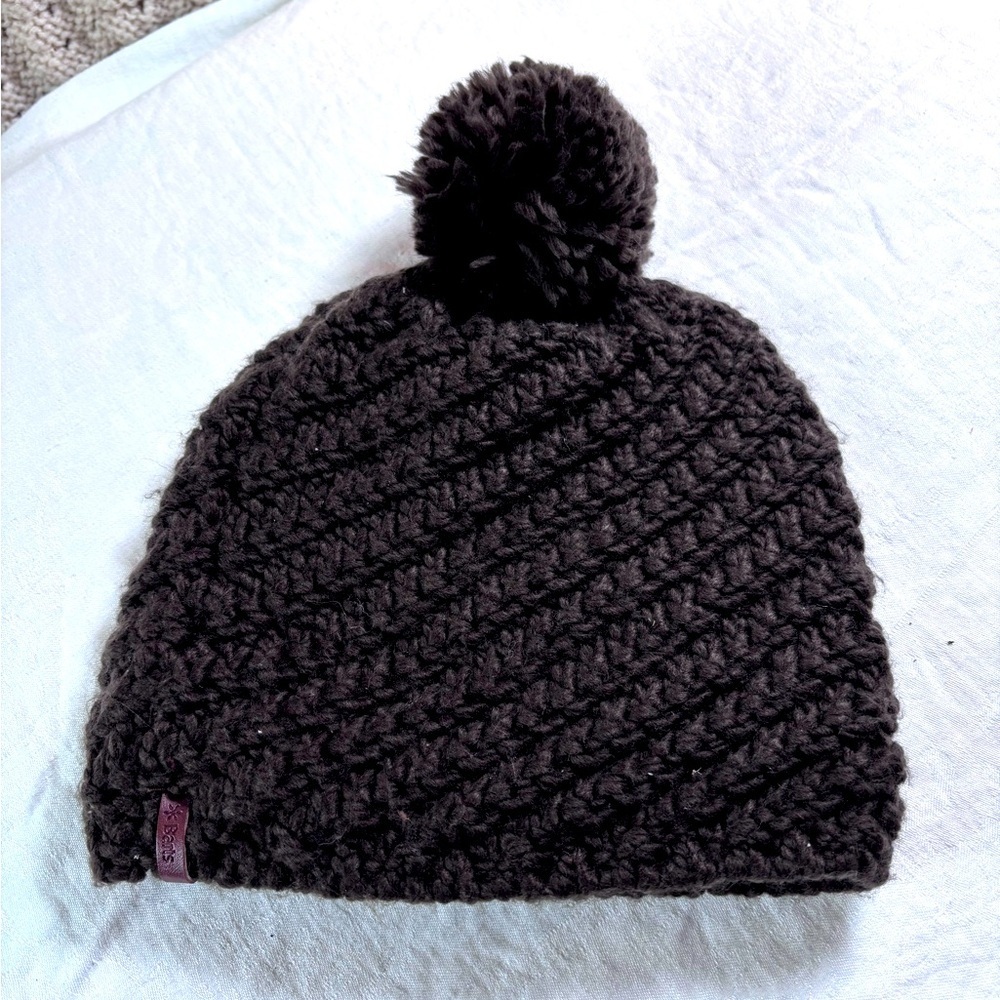 Barts Chani Beanie Pom Pom Ski Hat Chocolate Brown